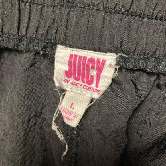 Vintage Y2K Style Juicy Couture Track Pants Black and Pink Size Large - Picture 3 of 8